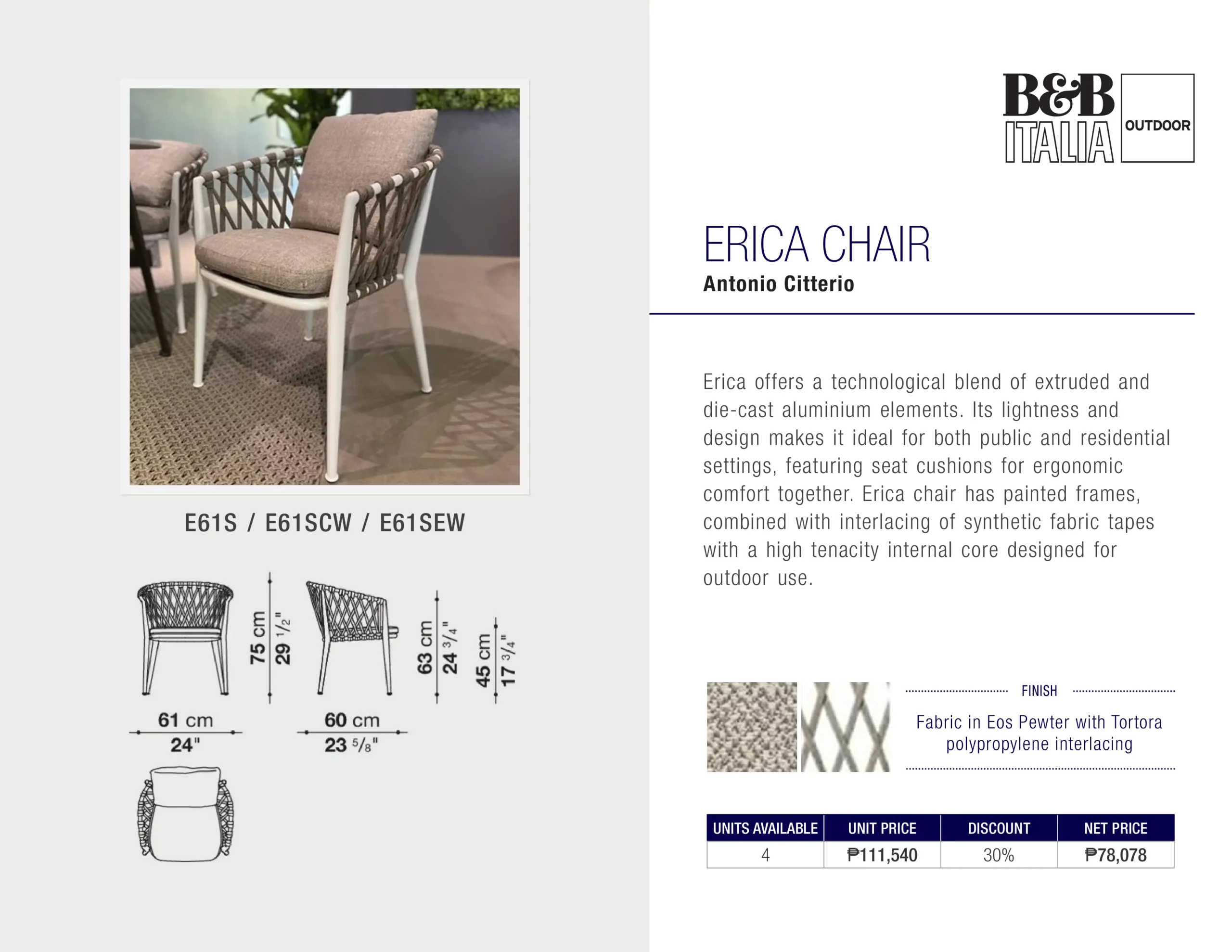 Sale 2023 – Upholstery (July) - B&B Italia Manila